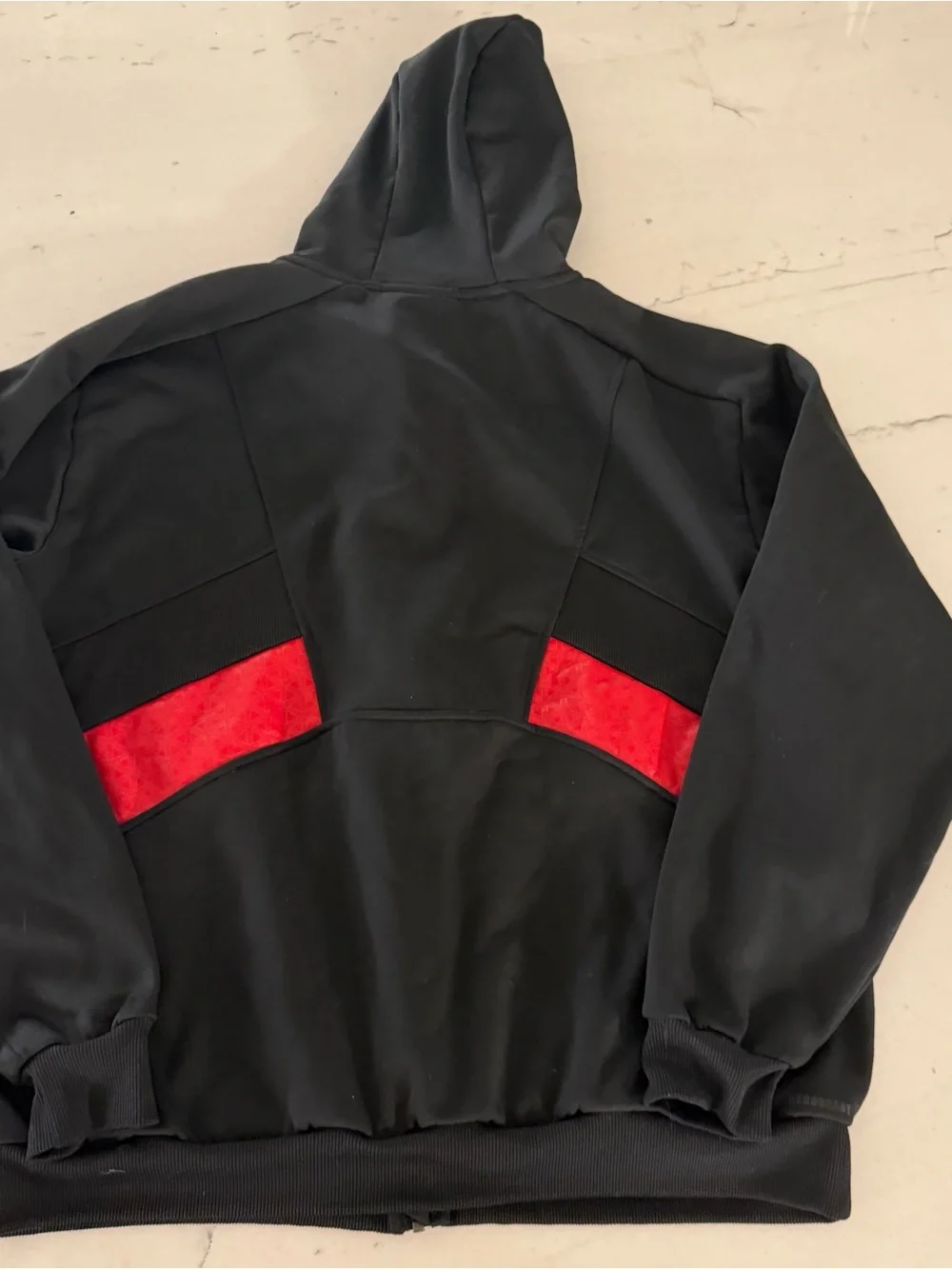 NC State Wolfpack Jacket Men XL Black Adidas Full Zip Basketball Windbreaker
